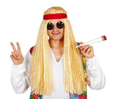 Blond paruka hippie s čelenkou 4lol cz