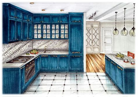 Pin By Rubi Pa On Perspectivas Color Interior Design Sketches