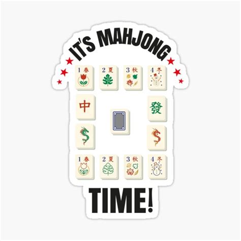 "Funny Mahjong Design For Men Women Mahjong Game Player Love" Sticker ...