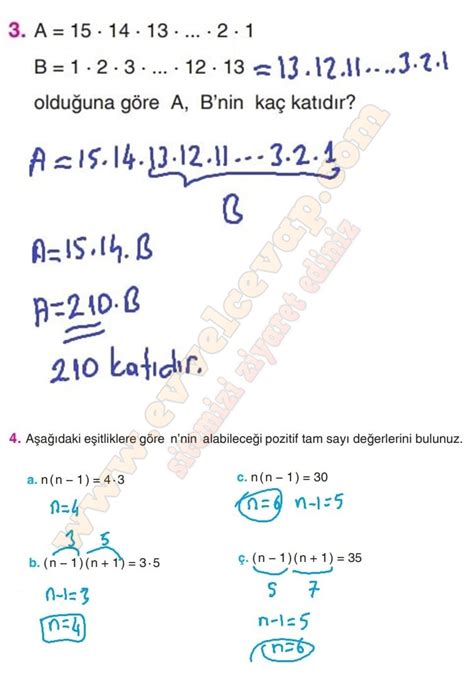 S N F Matematik Ders Kitab Cevaplar Miray Yay Nlar Sayfa