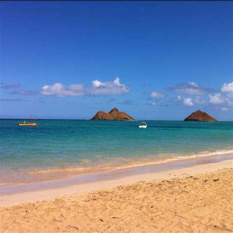 Lanikai Beach Oahu Hi Means Heavenly Sea One Of The Most Beautiful Beach Spots On Oahu