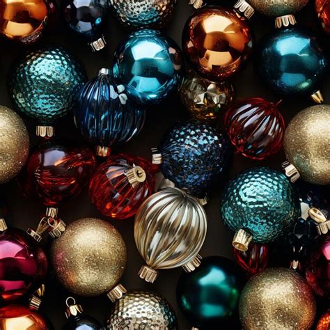 Premium Photo | Top Down View Of Ornate baubles Best Christmas baubles ...