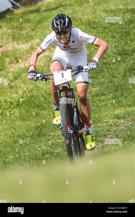 Jelenia Gora Trophy Maja Wloszczowska Mtb Race Xco Uci Hc Hi Res Stock