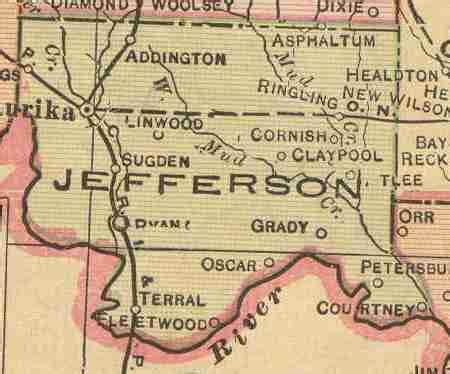 Jefferson County Oklahoma Map - Fancie Shandeigh