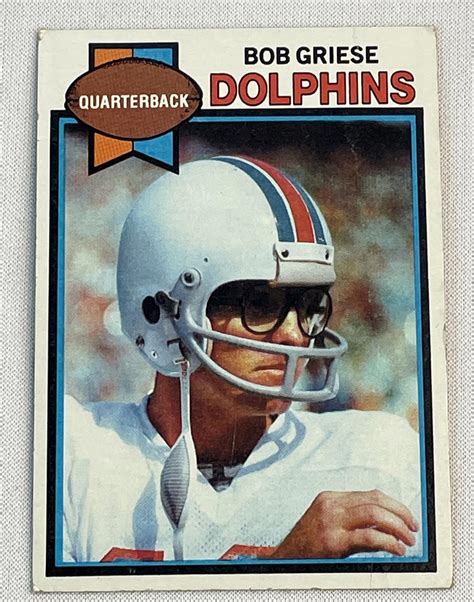 Lot 1979 Topps 440 Bob Griese Miami Dolphins Football Card