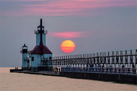 St Joseph Lighthouse At Sunset Photograph By Adam Romanowicz Fine Art America