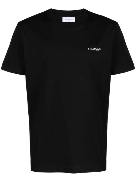 Off White Arrows Print Cotton T Shirt Black Farfetch Uk