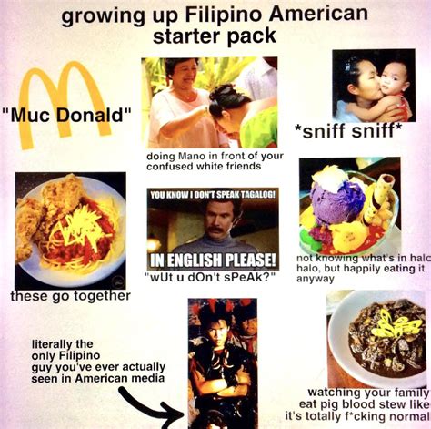 Growing Up Filipino American Starter Pack R Starterpacks