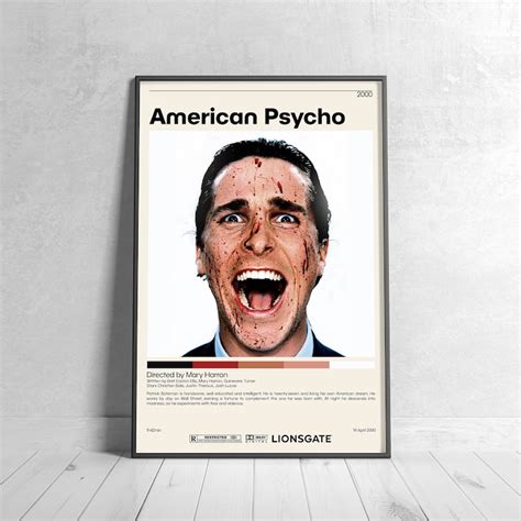 American Psycho Poster Etsy