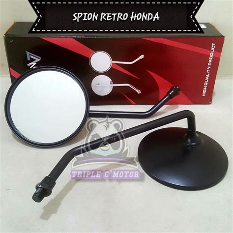 Jual Spion Retro Bulat Tangkai Panjang Klasik Honda Cb Scoopy Genio