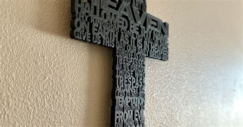 Lord's Prayer Cross - hanging wall art by Jerry Lee | Download free STL ...