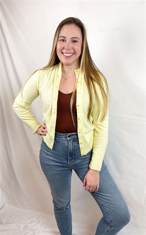 Vintage Yellow Cardigan 50s Gem