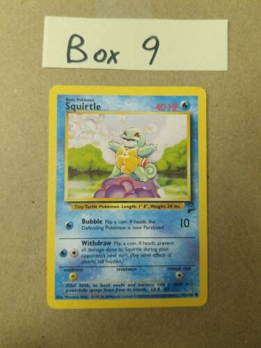 Squirtle 93130 Vintage Wotc Pokemon Card Base Set 2 Lpmp Ebay