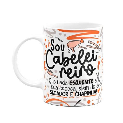 Caneca Profiss Es Sou Cabeleireiro Branca Fun Geek Store