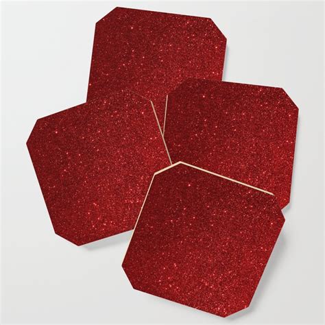 Garnet January Aquarius Birthstone Shimmering Glitter Coaster by ...