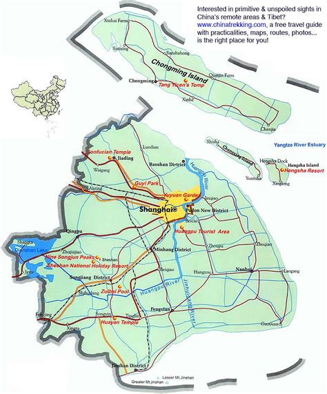 Shanghai Travel Map - China Trekking Guide, Route, Map, Photo