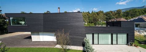 Maison Moderne En Suisse Zwarthout L Shou Sugi Ban