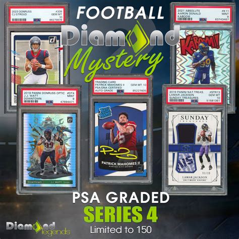 Diamond Mystery Presents Psa Football Mystery Box Series Limited To