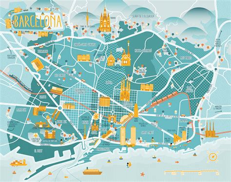 A Map Of Barcelona Behance