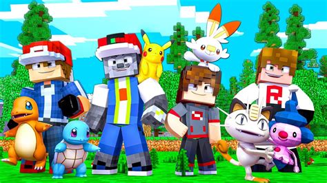 Minecraft Pokémon Jornadas 1 ASH vs EQUIPE ROCKET vs GOU NA NOVA