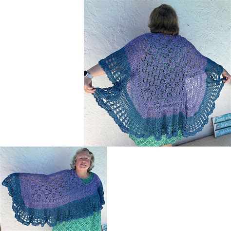 Asymmetrical Crochet Poncho Fosbas Designs