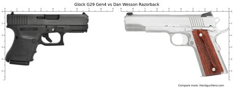 Glock G Gen Vs Dan Wesson Razorback Size Comparison Handgun Hero