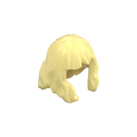 Lego Bright Light Yellow Mid Length Wavy Hair With Long Bangs