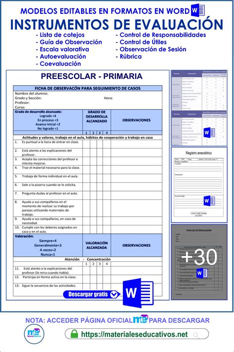 Formatos De Instrumentos De Evaluaci N Instrumentos De