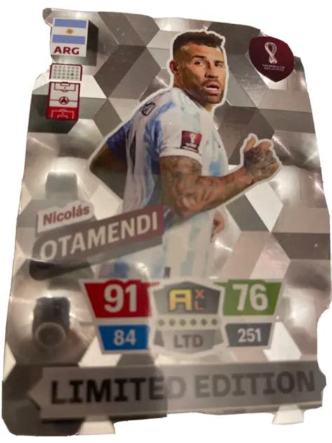 CARTE PANINI QATAR 2022 Otamendi Limited Edition Adrenalyn XL EUR 15 00