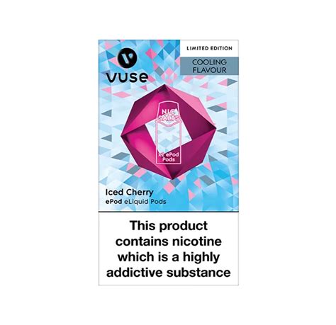 VUSE EPOD Iced Cherry Nic Salts ELiquid Pods Shop E17