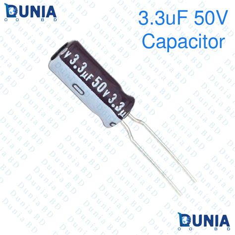 3 3uF 50V Capacitor Radial Electrolytic Capacitor Polarized Aluminium