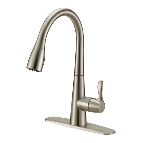 Ez Flo Tuscany Single Handle Pull Down Sprayer Kitchen Faucet With