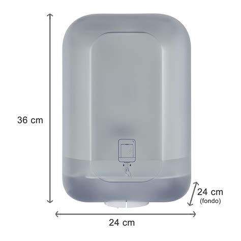 Dispensador Papel Secamanos con precorte Rollo continuo extracción