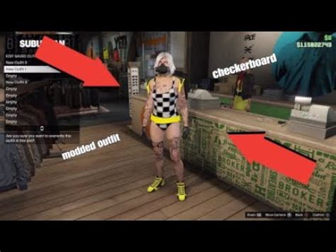 GTA 5 ONLINE HOW TO CREATE A FEMALE MODDED OUTFIT CHECKERBOARD OUTFIT