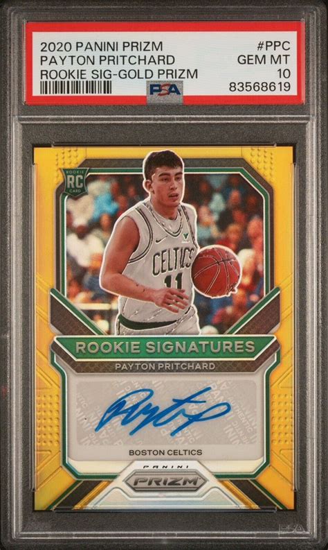 Payton Pritchard Prizm Rs Ppc Rookie Signatures Gold Psa