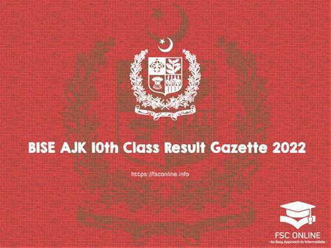 Bise Ajk 10th Class Result Gazette 2022 Check Result Online