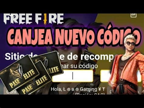 Nuevo C Digo Global Free Fire League Como Canjear C Digo De Free Fire