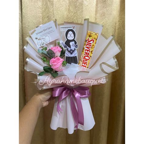 Jual Hari Guru Ready Buket Bucket Bouquet Bunga Kado Topper Untuk