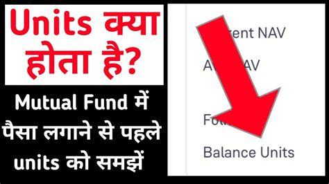 Mutual Fund Me Unit Kya Hota Hai What Is Unit In Mutual Fund Youtube