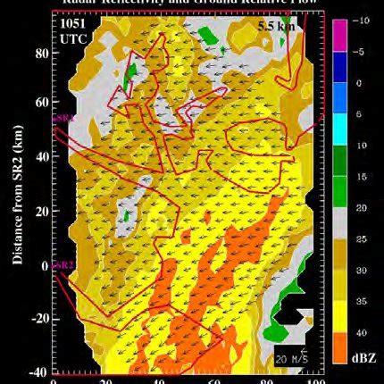 Horizontal Cross Section Of Radar Reflectivity In DBZ According To The