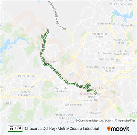 174 Route Schedules Stops And Maps Só Ida Chácaras Del Rey Estação