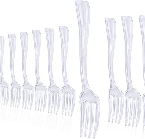 Plastic Mini Forks Clear Count Exquisite Amazon Ca Health