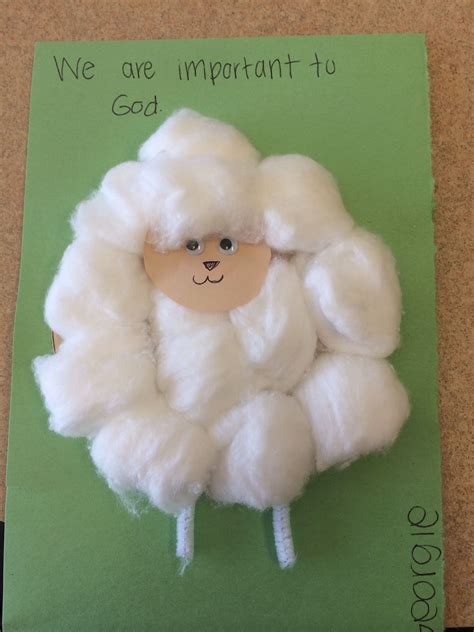 Psalms 23 - Cotton Ball Sheep Craft - SundaySchoolist