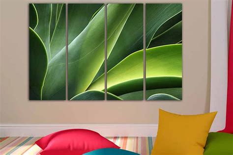 Leaf Canvas Green Leaf Wall Art Nature Decor Grower Art Print | Etsy