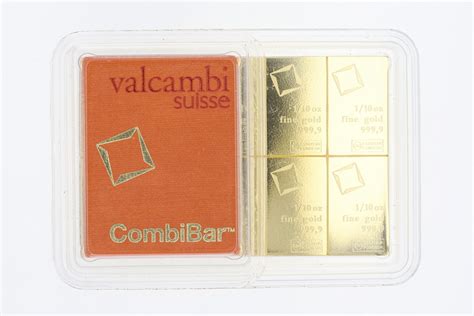 1 Oz Valcambi Suisse CombiBar 10 X 1 10 Oz 999 9 Fine Gold Sealed With