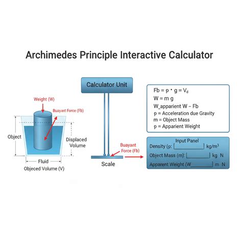 archimedes principle interactive calculator firgelli