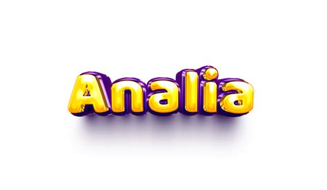 Names Of Girls English Helium Balloon Shiny Celebration Sticker 3d Inflated Analia 15241082 Png