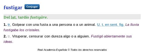 O Que Significa Fustigar - Fustigar - Spanish and Italian Verb Conjugation