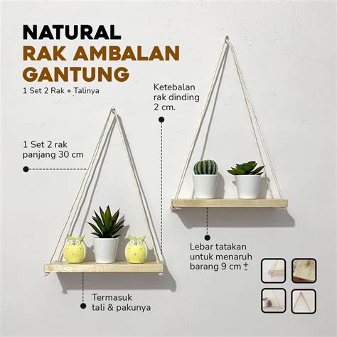 Jual Rak Dinding Ambalan Gantung Kayu Jati Belanda Set Isi Rak