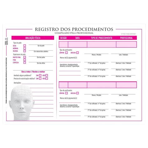 Ficha De Anamnese Micropigmenta O Conforme Anvisa Maxxmania